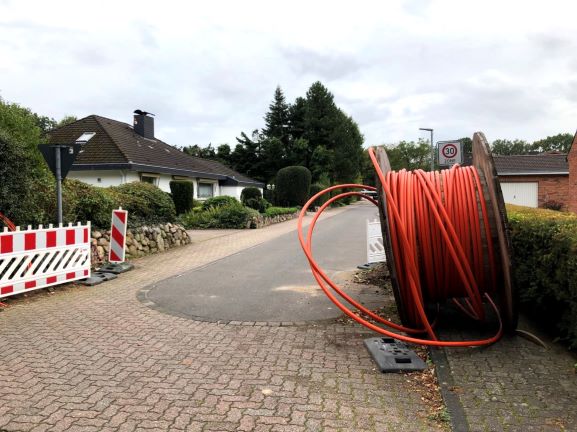 Kabeltrommel in der Gartenstraße